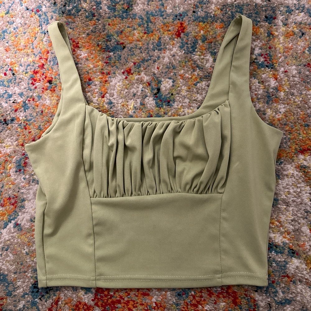 Lime Green Crop Top